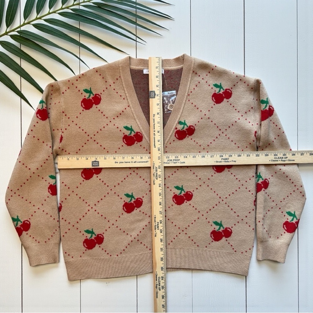 99 Jane Street Cherry Print Cardigan Sweater Medium NWOT - Teacher | Preschool - Picture 8 of 14